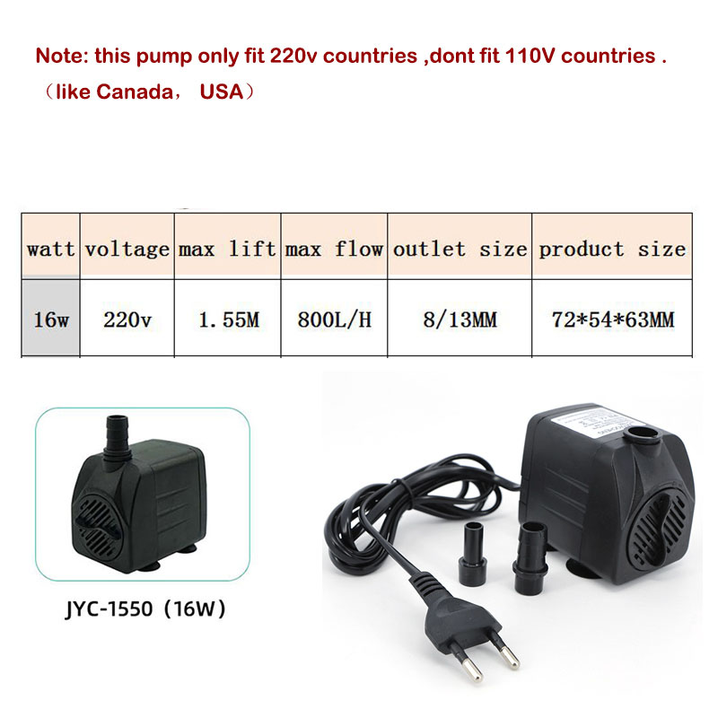 AC 220V 16W 25W Dalgıç Su Pomp - Aquarium Fish And Supplies incelemesi ve fiyatı